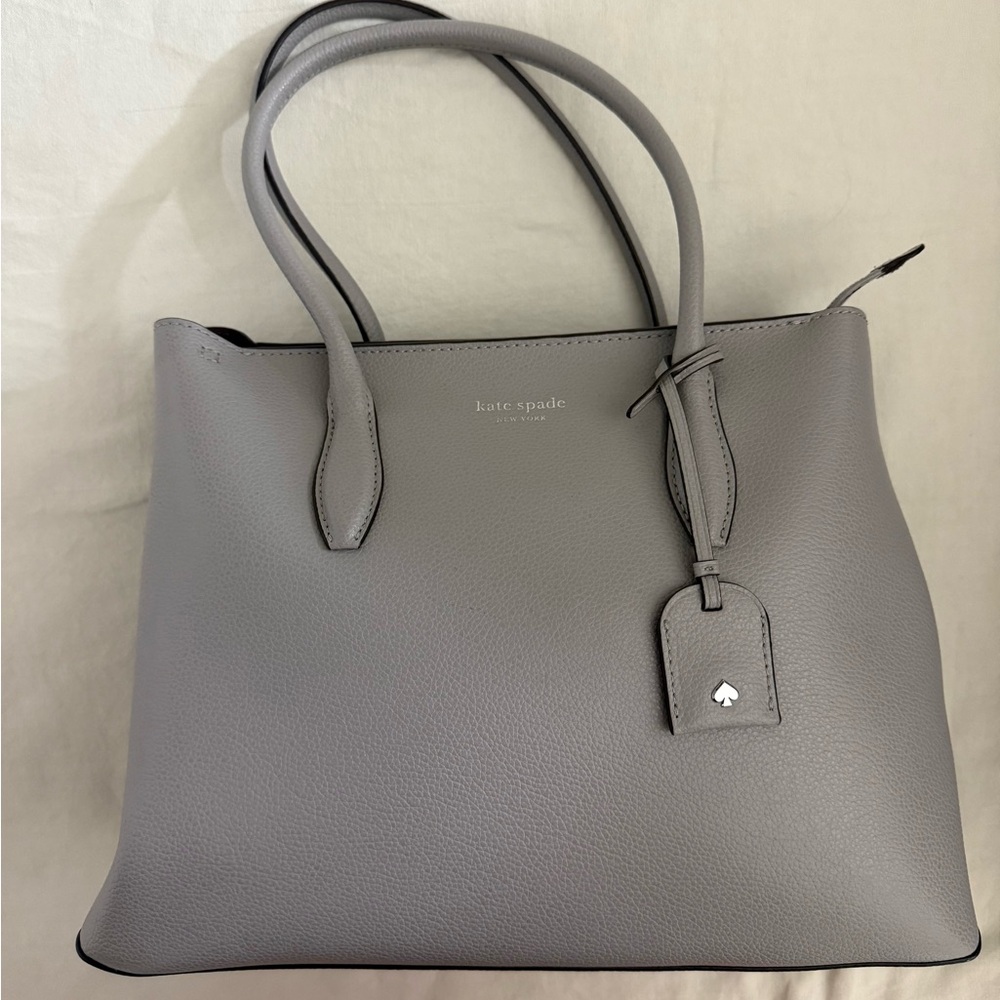 Kate Spade Light Gray Tote Bag